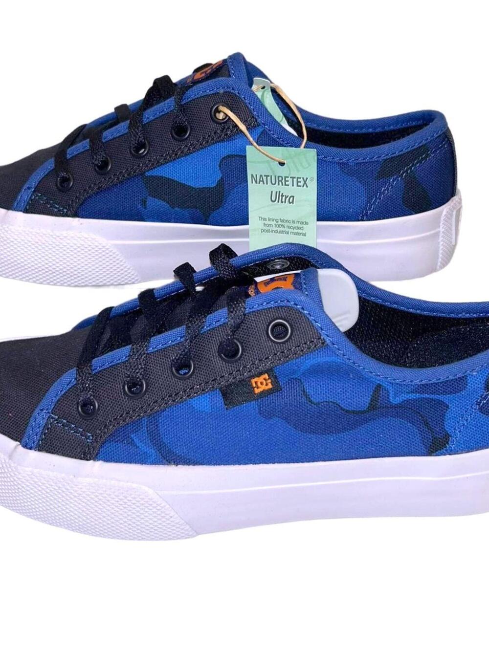 DC Shoes Skate Sneakers "Shady Blue / Orange" * Y2K Style * Boys 4.5 | NWT